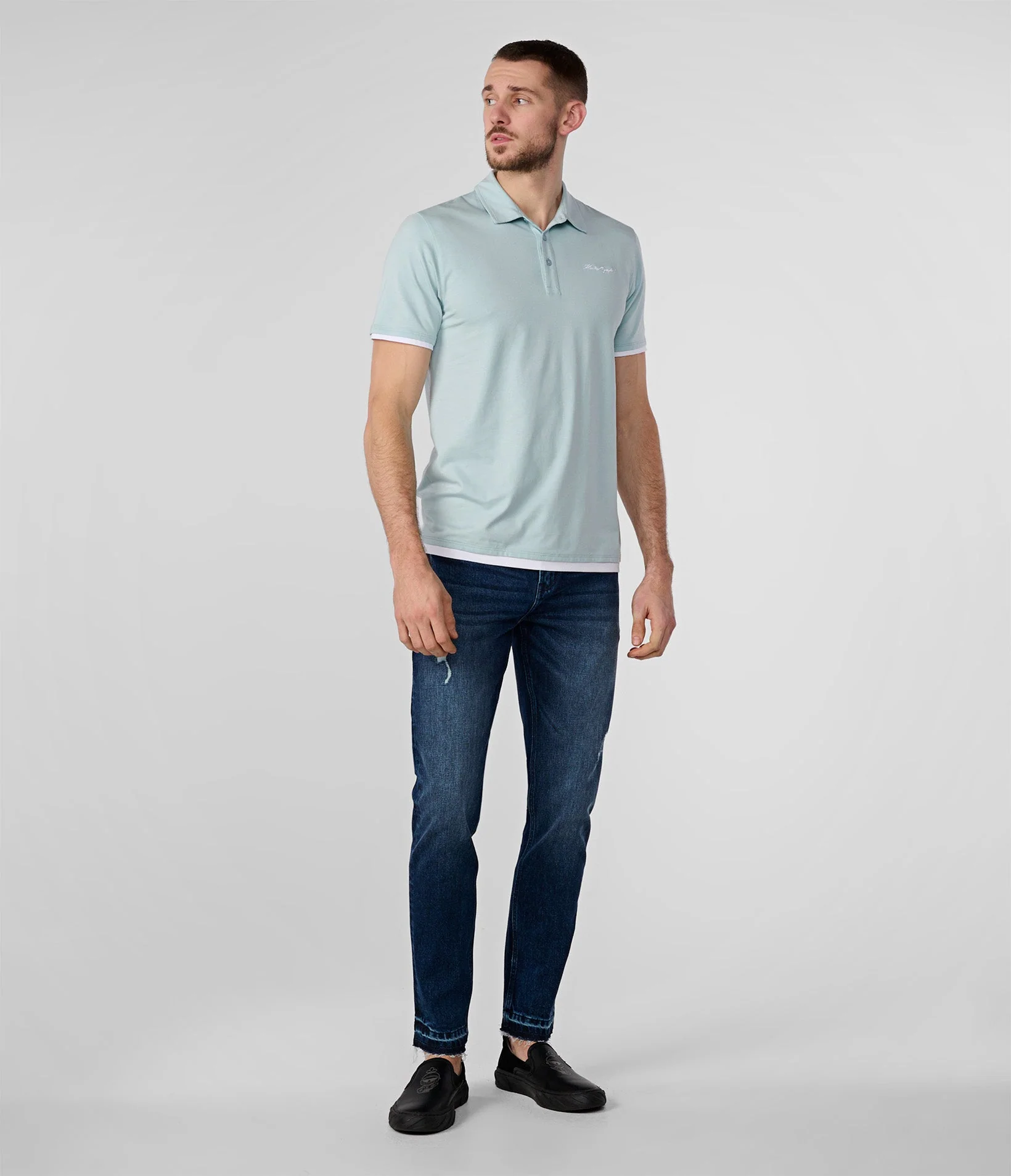 SIDE ZIP 5 POCKET DENIM PANT