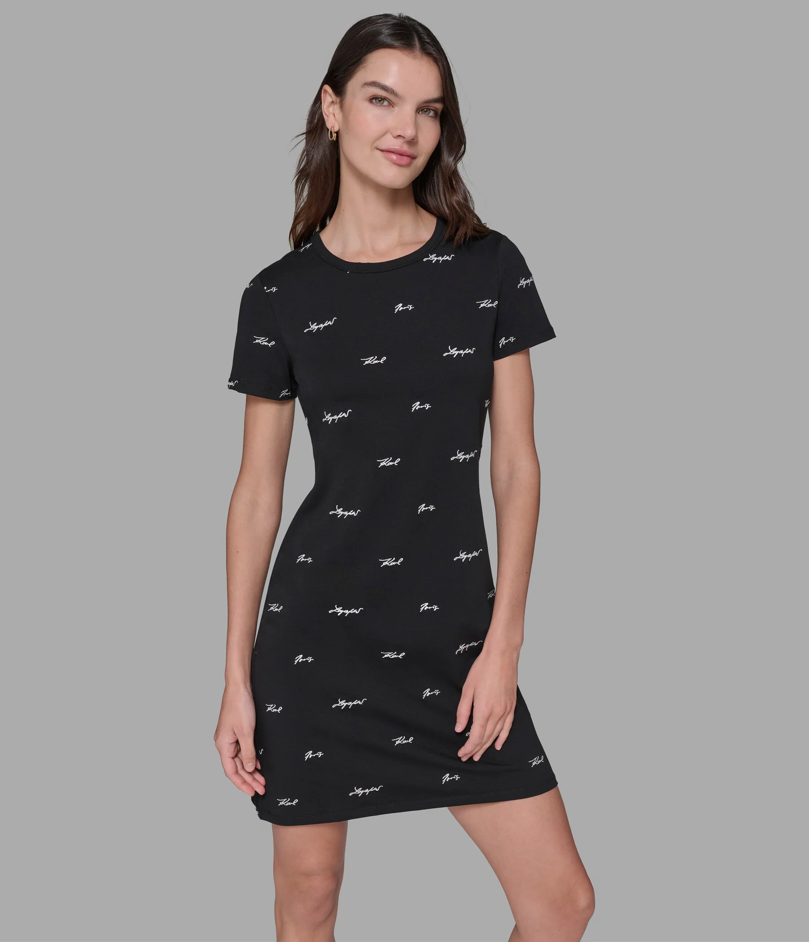 KARL SIGNATURE T-SHIRT DRESS