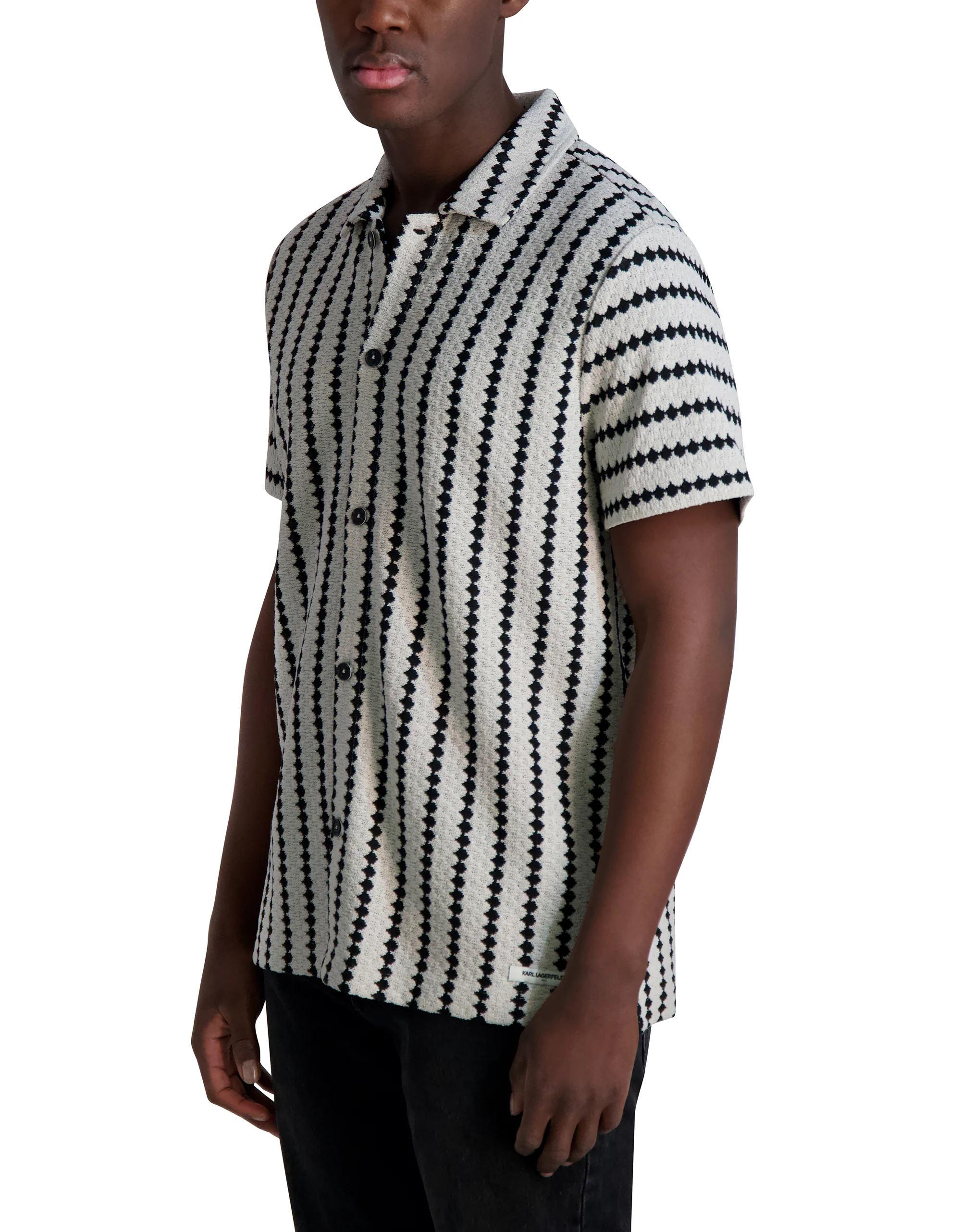 STRIPE SWEATER KNIT SHIRT