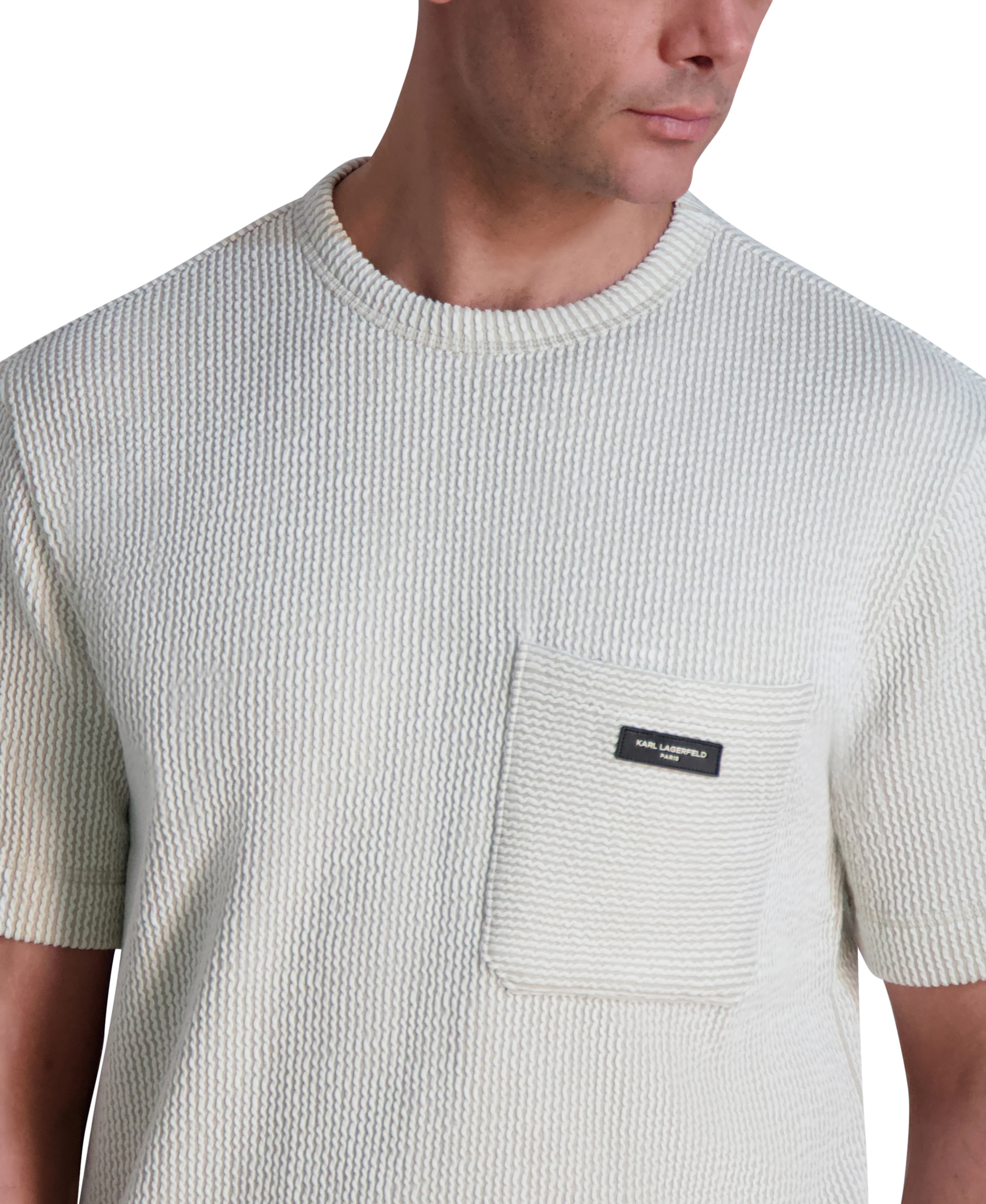 Textured Tees TEXTURED OVERSIZED TEE - Karl Lagerfeld Paris