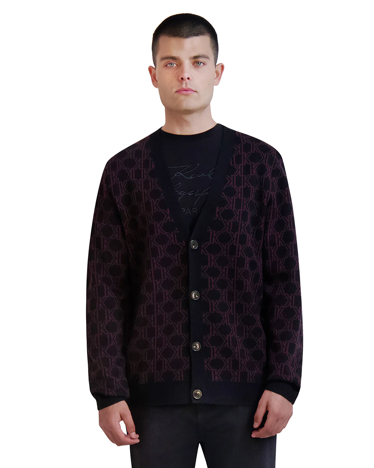 KL MONOGRAM CARDIGAN
