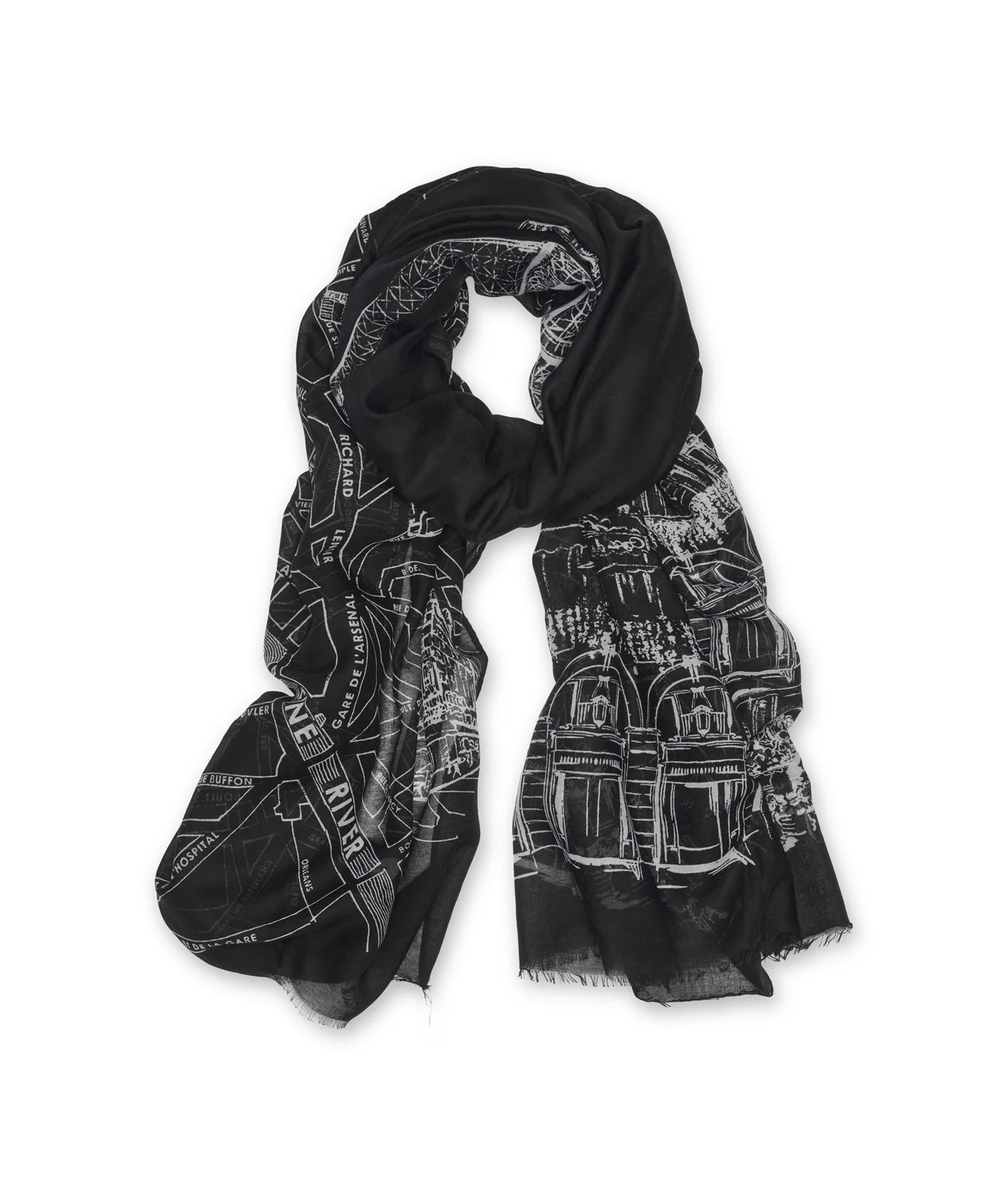 BLACK & WHITE PARIS WRAP
