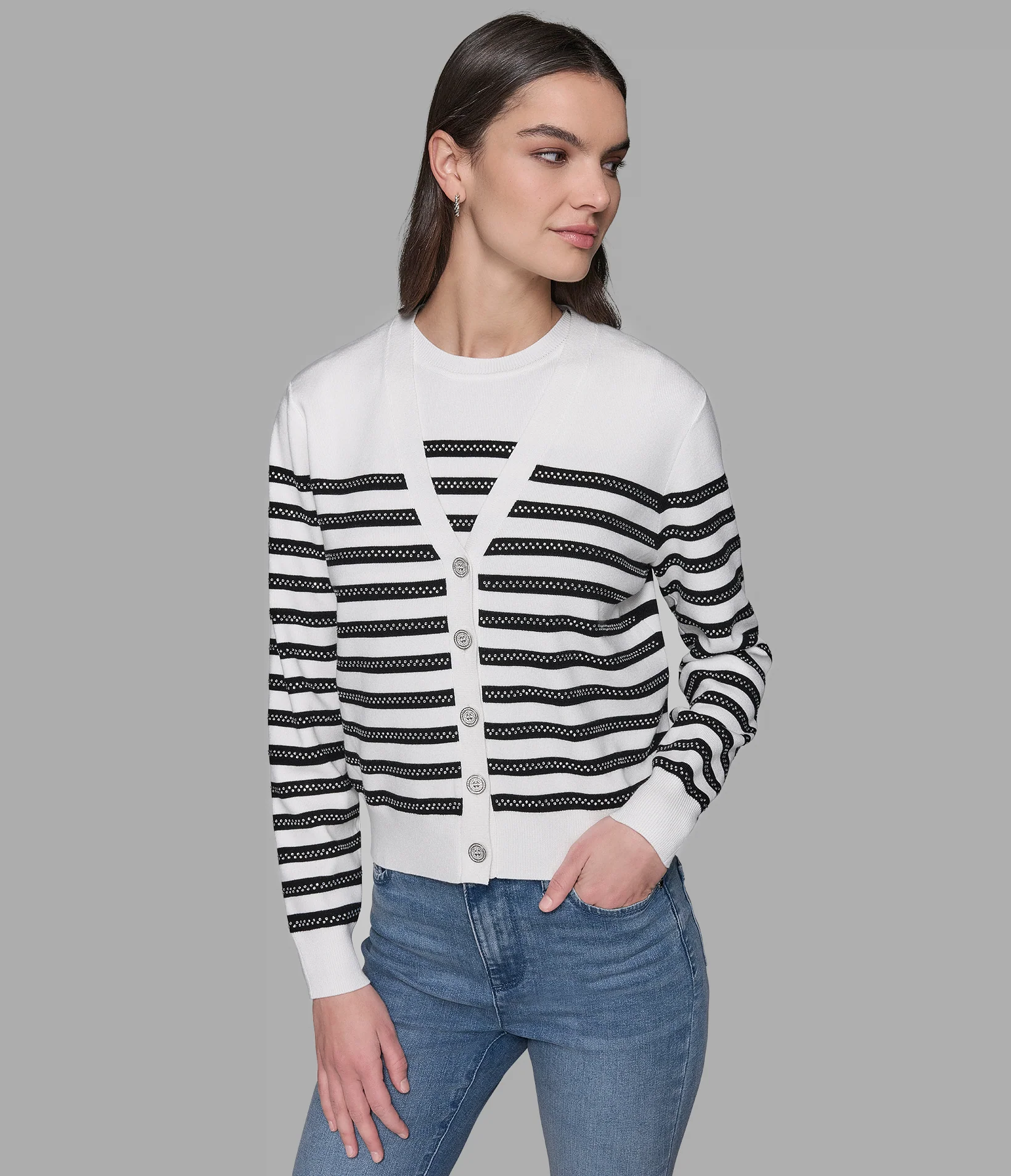 CAPSULE STRIPED CARDIGAN