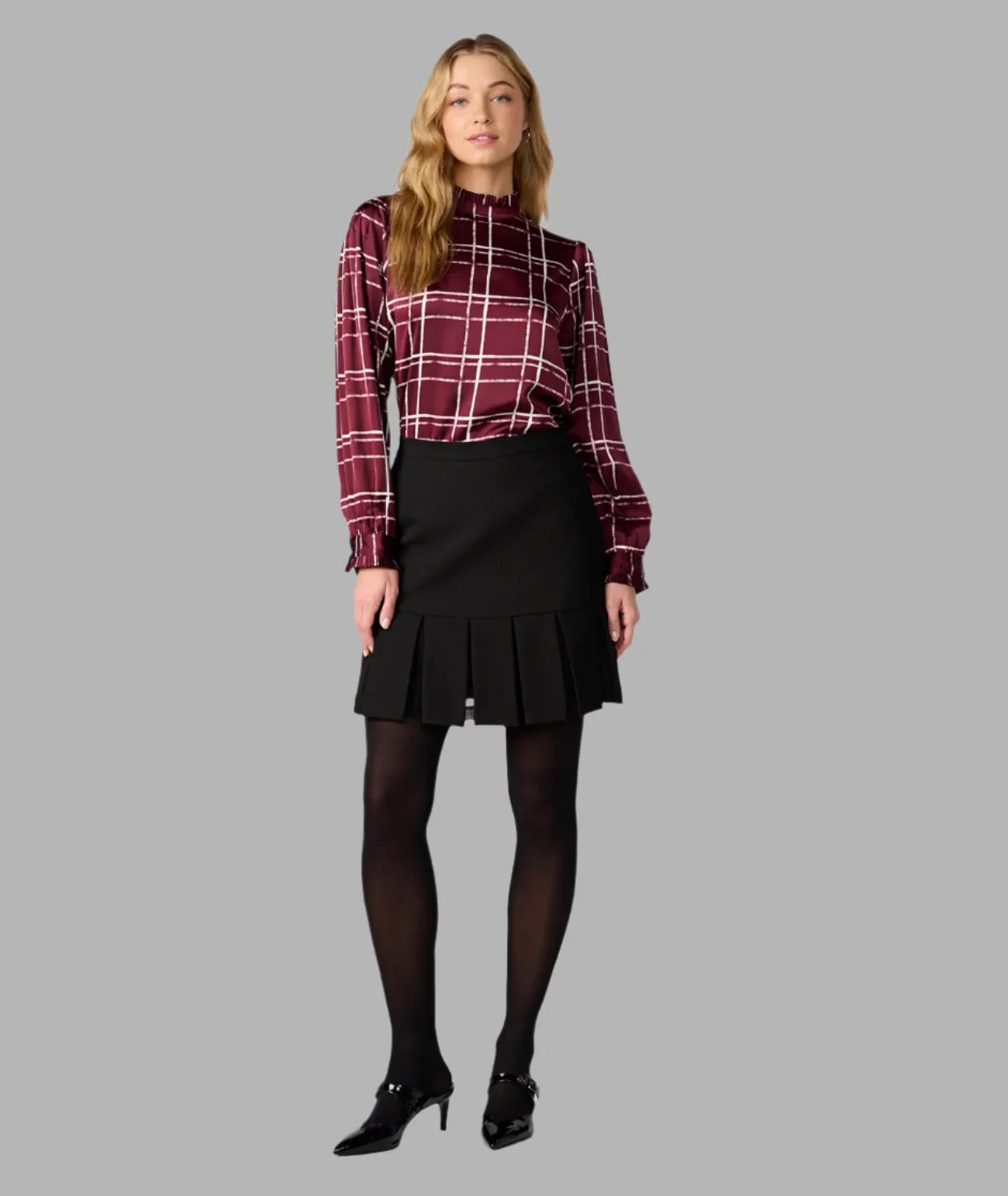 PLEATED MINI SKIRT