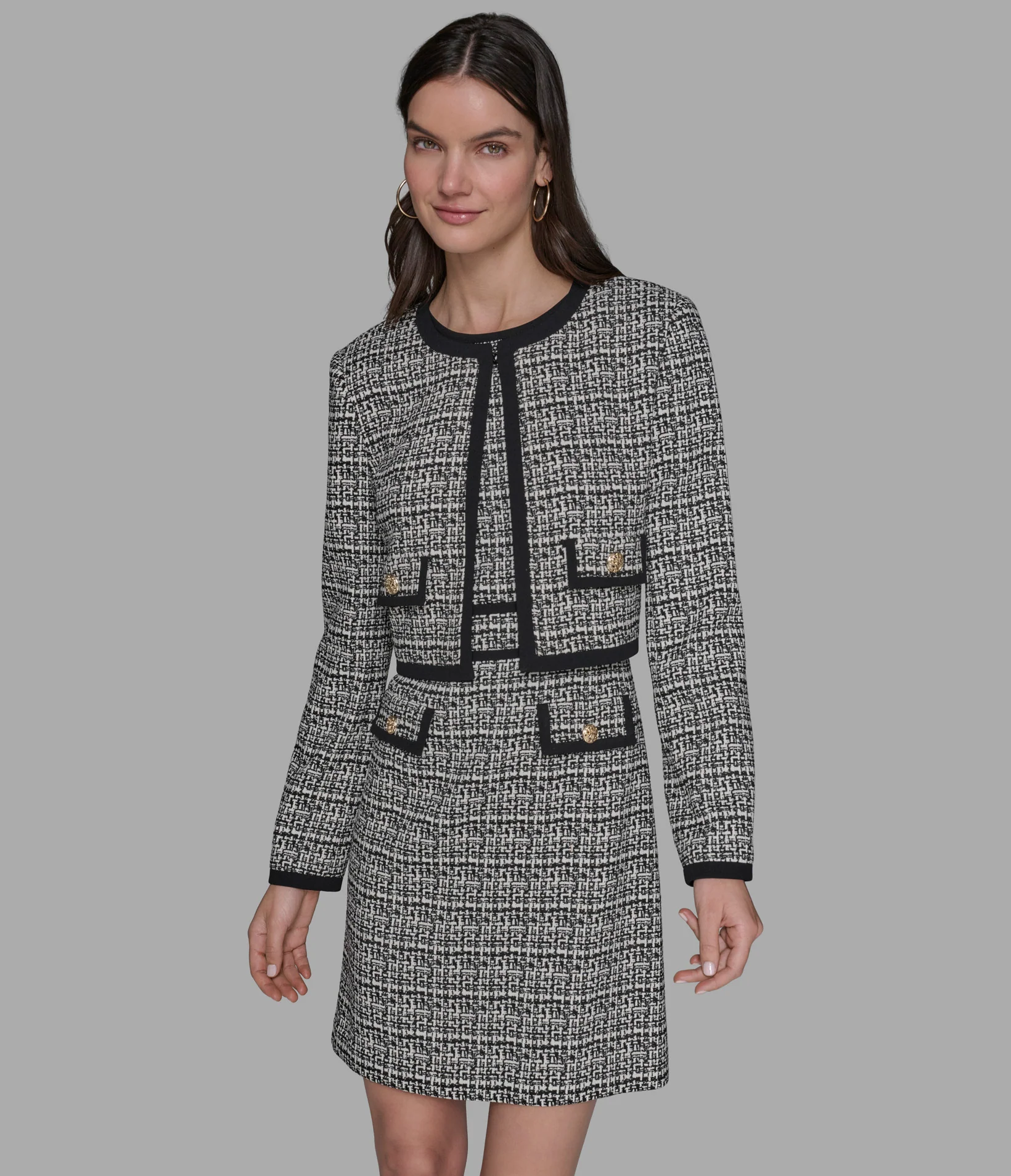 KNIT TWEED LADY JACKET