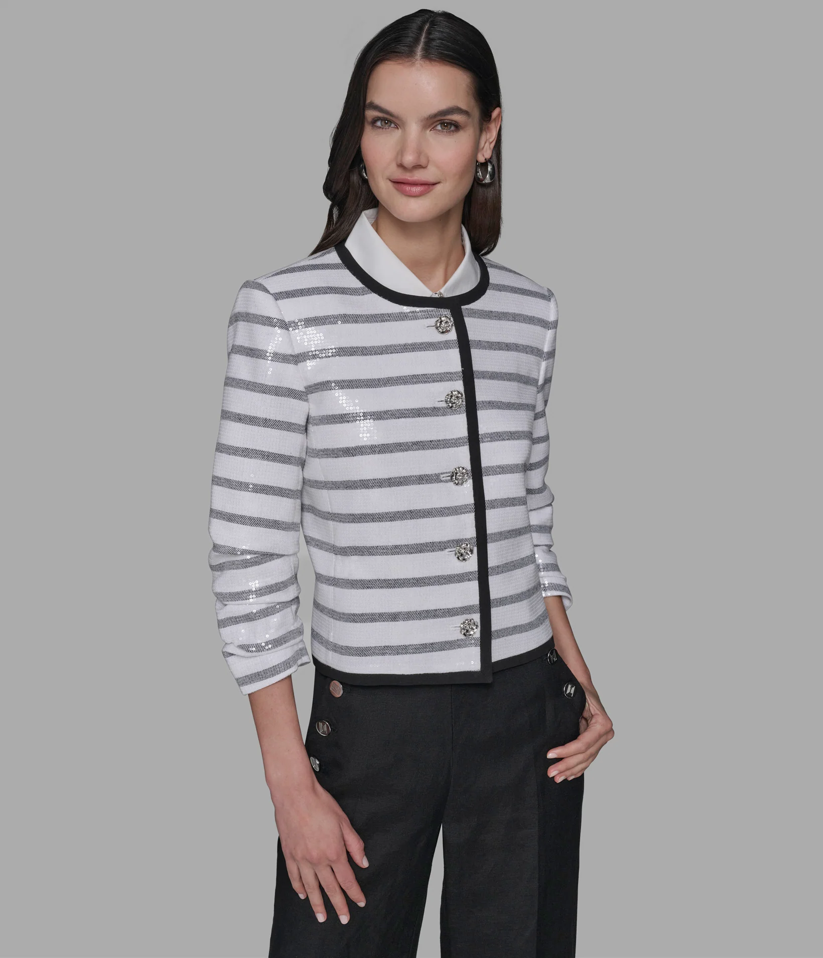 SEQUIN STRIPE LADY JACKET