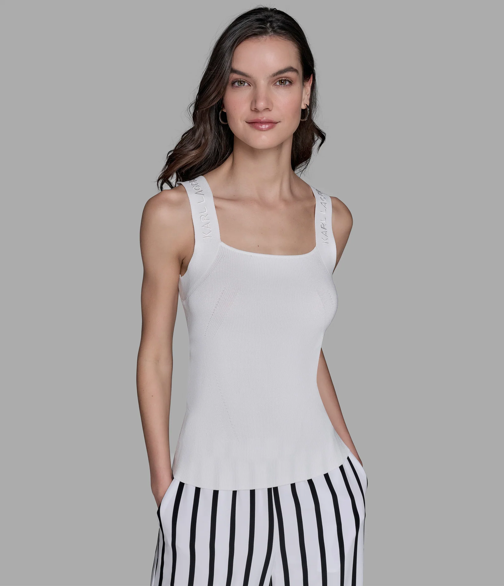 LOGO STRAP SWEATER TANK