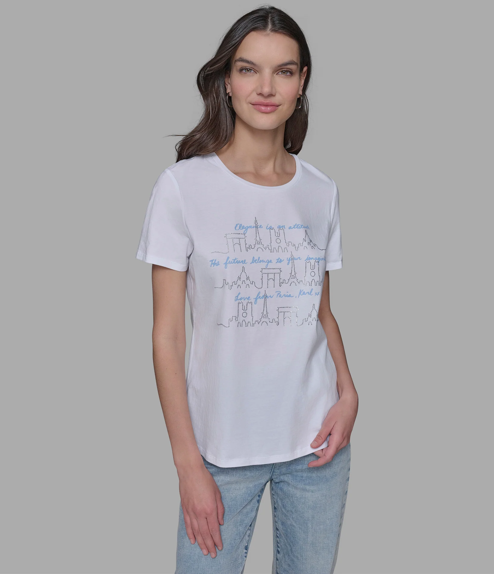 PARIS SKYLINE LOGO TEE