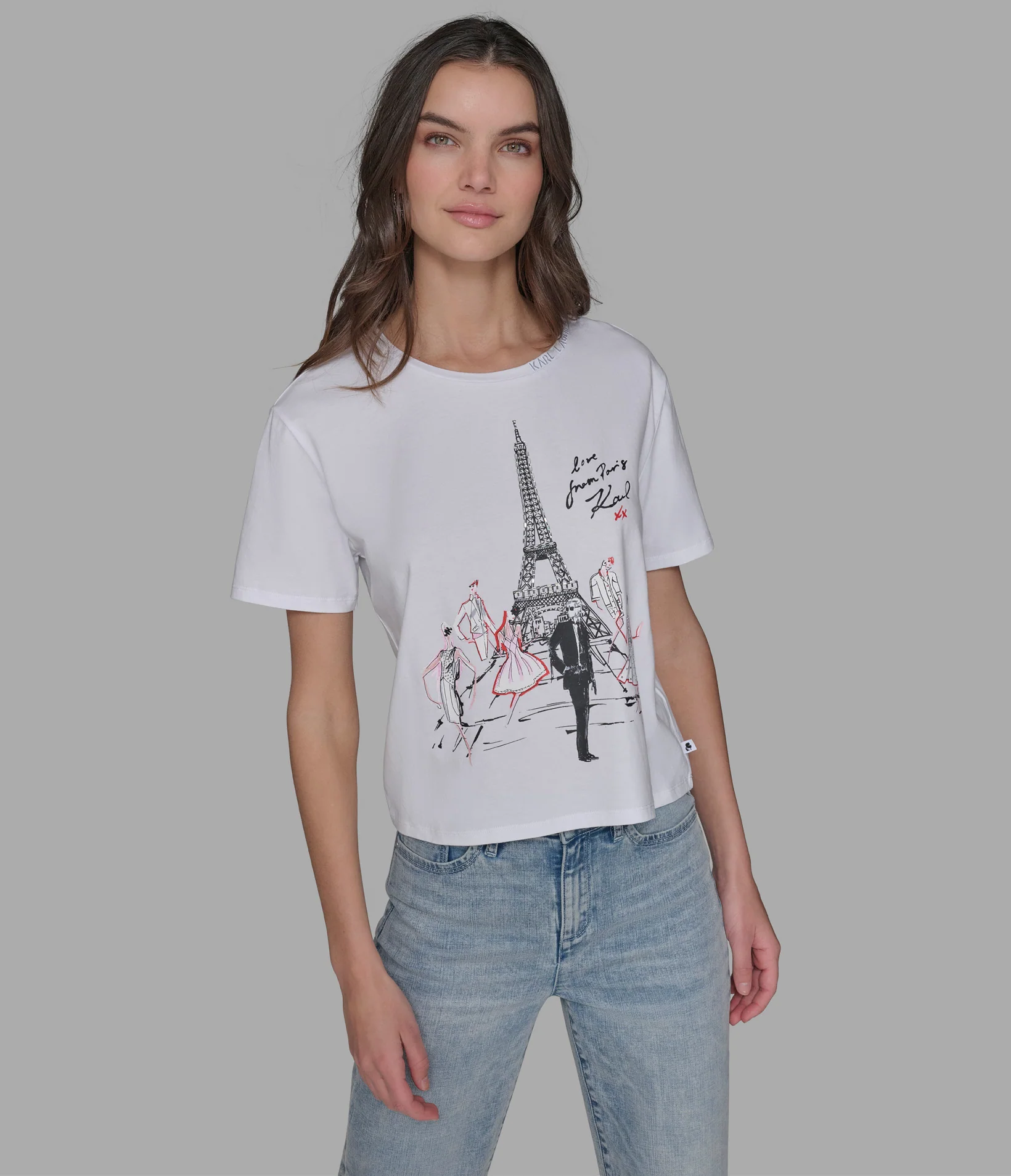 KARL IN PARIS SKETCH LOGO TEE
