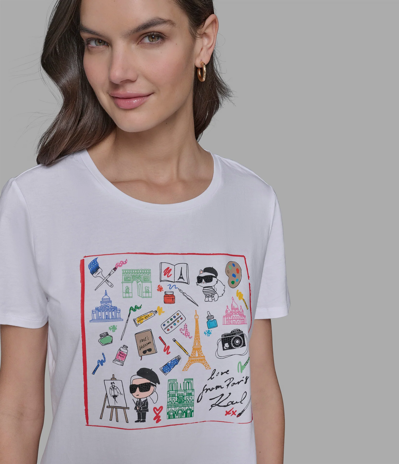 Whimsy Shirt ARTIST WHIMSY LOGO TEE - Karl Lagerfeld Paris