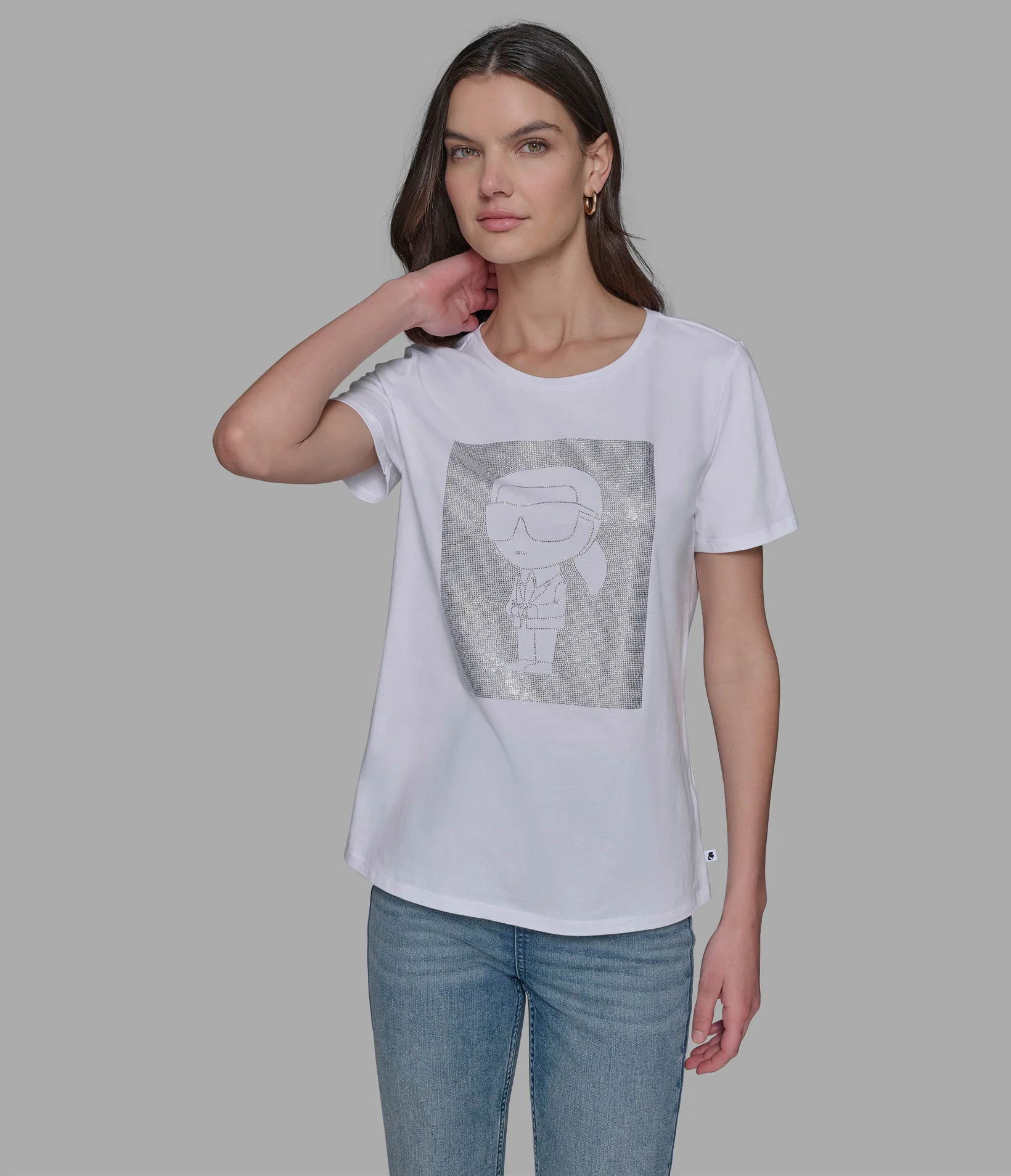 TONAL KARL SPARKLE LOGO TEE