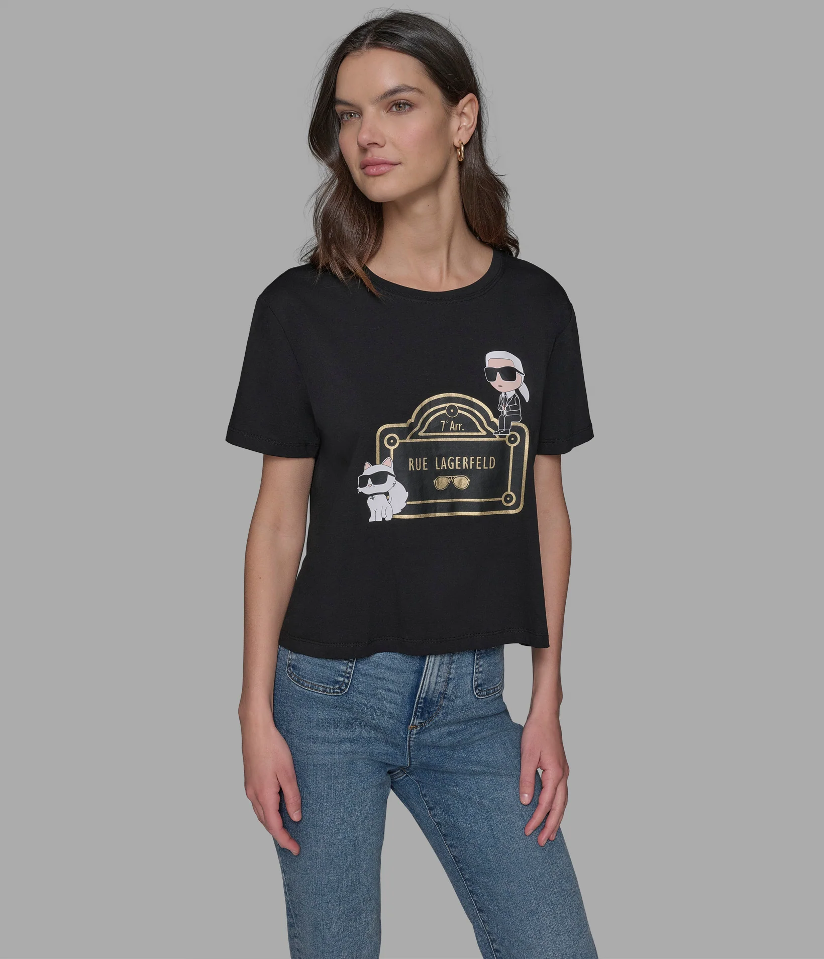 RUE LAGERFELD DUO LOGO TEE