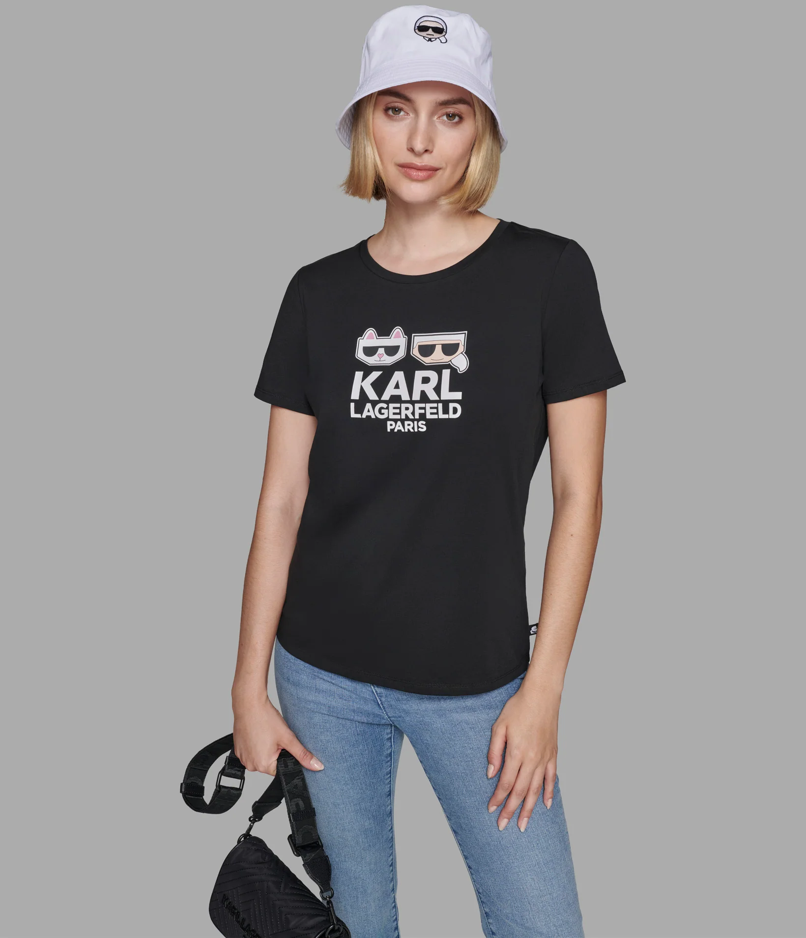 KARL AND CHOUPETTE EMOJI TEE