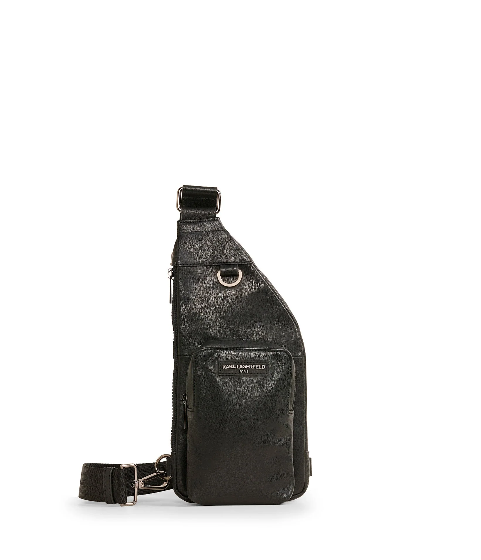 DOUBLE ZIPPER CROSSBODY SLING BAG
