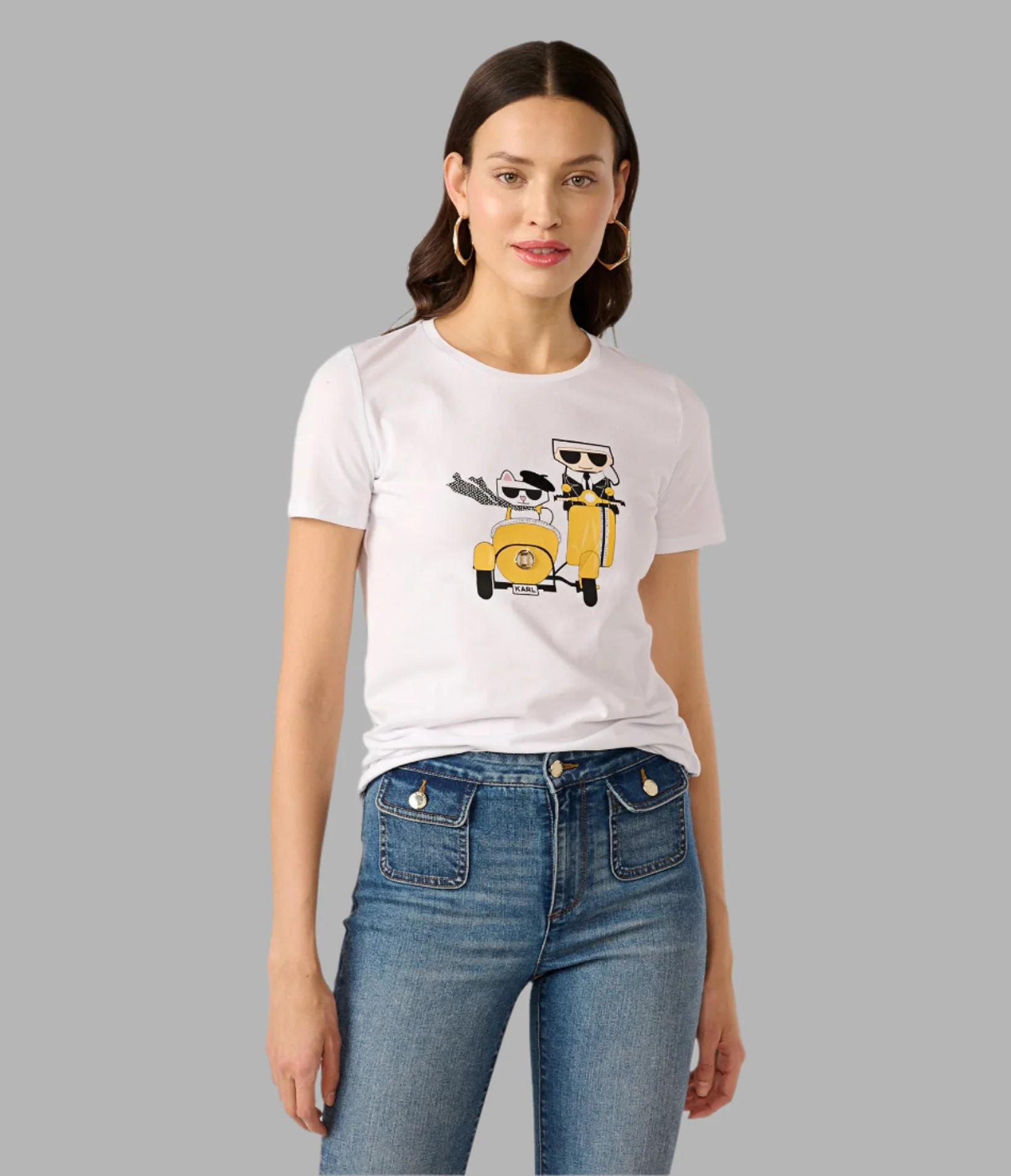 KARL AND CHOUPETTE MOPED TEE