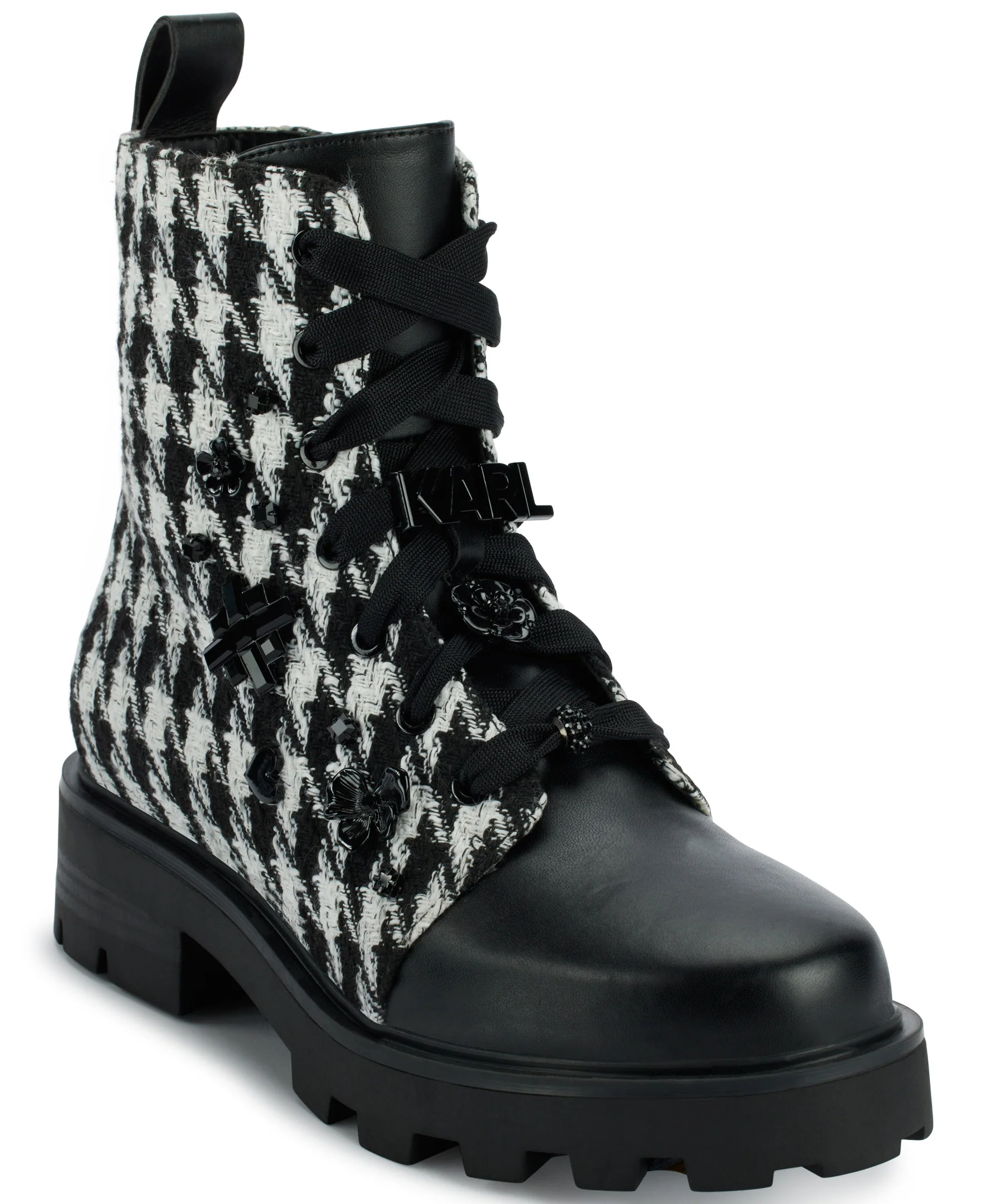 MAKENZIE HOUNDSTOOTH COMBAT BOOT